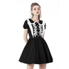 Gothic Embroidered Contrast Dress