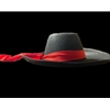 Bandolero Hat Black with Red Ribbon