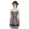Black and Purple Striped Punk Dress