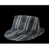 Fedora Plaid Black and Cream
