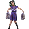 Dark Cheerleader Black/Purple Child Costume