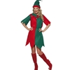 Elf Tunic with Hat Red/Green Adult Costume Size Medium