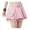 Pink Heart Pleated Mini Skirt Adult