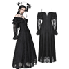 Gothic Ruffle Maxi Dress Adult