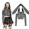 Prison Bunny Striped Crop Top Adult XL