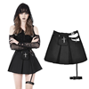Rebel Rock Black Pleated Skirt Adult