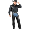 Chaps & Vest Mens Black