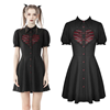 Gothic Black Ribbon Heart Dress Adult