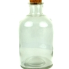 Glass Bottle w/Cork Stopper 8.25"