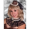 Steampunk Top Hat with Veil Brown/Cream