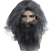Coal Miner Wig & Beard Set Grey
