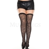 Spider Web Thigh High Black Plus Size