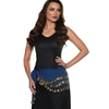 Gypsy Coin Hip Scarf Blue/Gold Adult