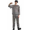 Convict 3pc B&W Adult Costume