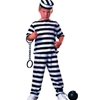 Prisoner Boy 3pc Black and White Child Costume