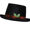 Top Hat Satin with Plaid Band