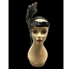 Flapper Headband with Tassels Black/Silver