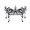 Masquerade Adhesive Face Jewels Black or Clear