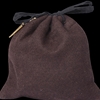 Wool Drawstring Pouch Brown