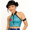 K-pop Anime Hunter Black Double Bun Wig for Adults