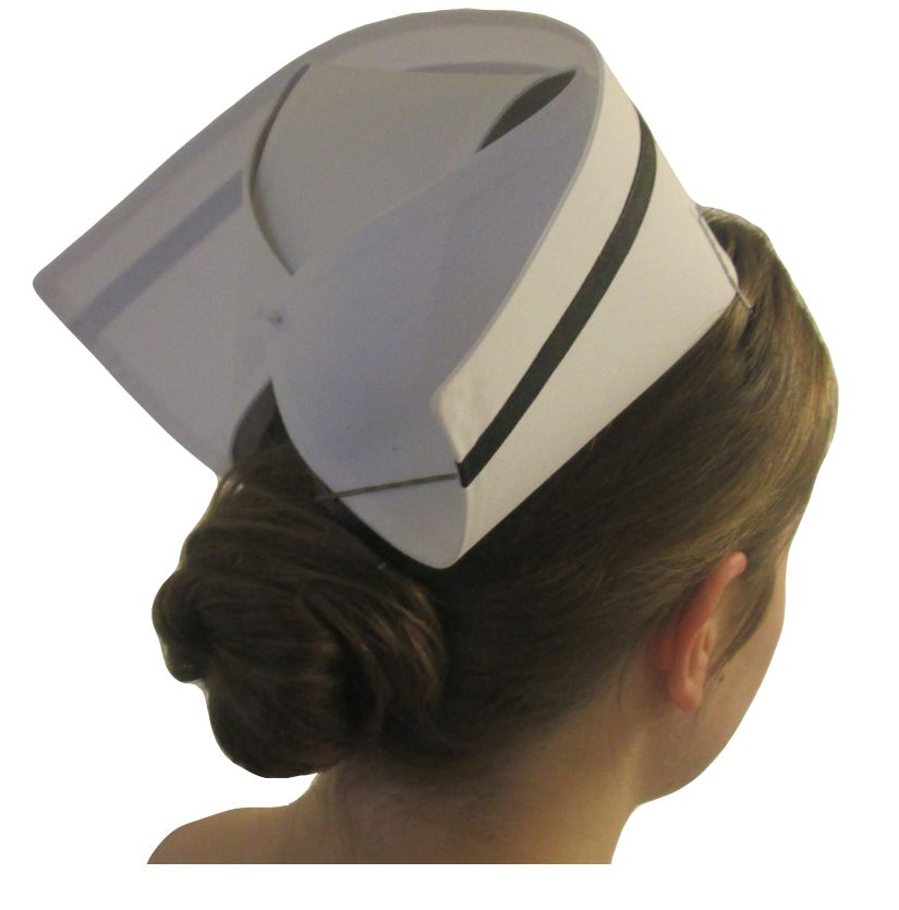 Nurse Hat - Authentic w/ Black Stripe