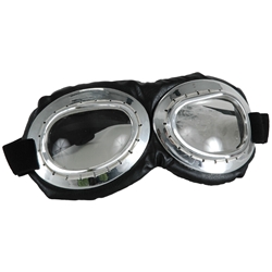 Black and Silver Aviator Goggles