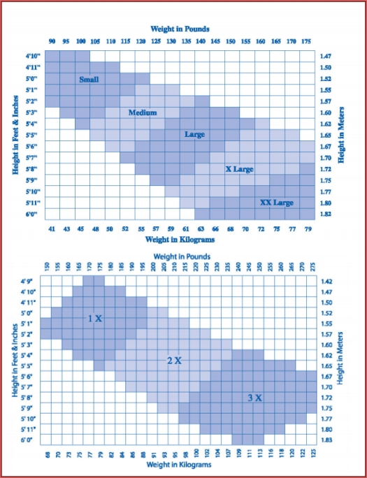 Sizing Chart CVI006L