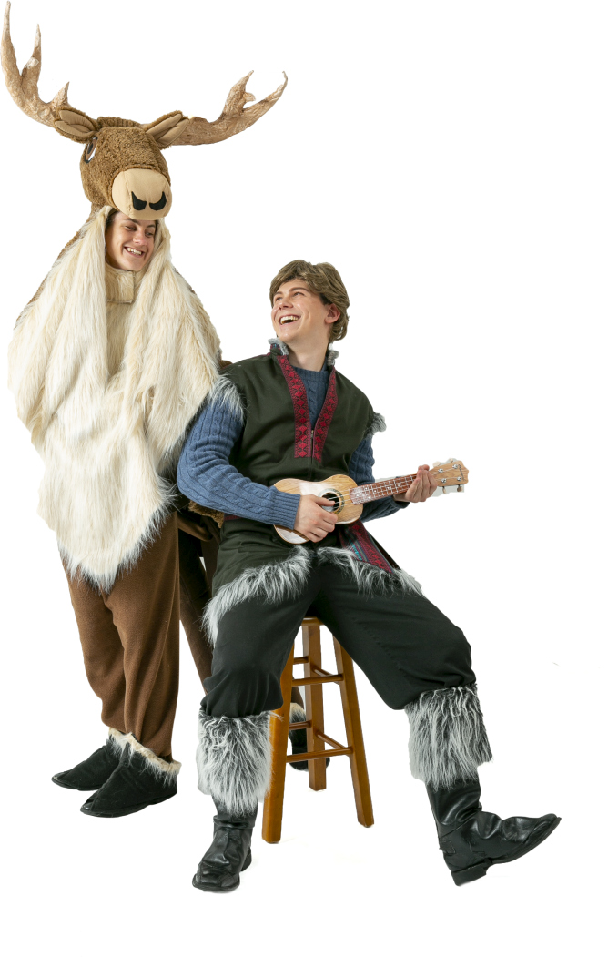 Frozen Kristoff and 4 Legged Sven Rental Costumes