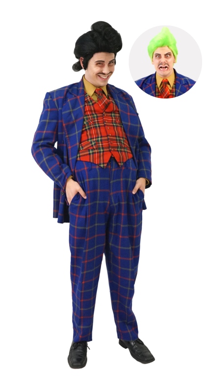 Rental Costumes for Matilda - Mr. Wormwood (Black and Green Wigs available)