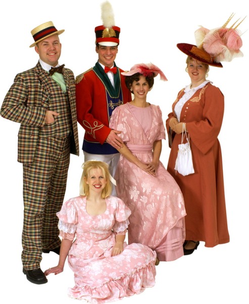 Rental Costumes for The Music Man - Marcellus Washburn, Harold Hill, Zaneeta Shinn, Marian Paroo, Eulalie Shinn