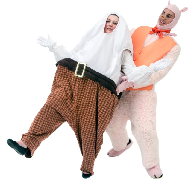 Rental Costumes for Shrek the Musical - Humpy Dumpy and one of the Three Little Pigs